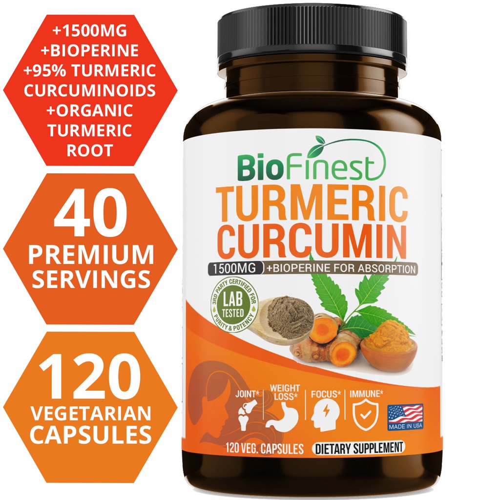 Turmeric Curcumin Capsule - Biofijnste curcumine 1500 mg 95% curcumine
