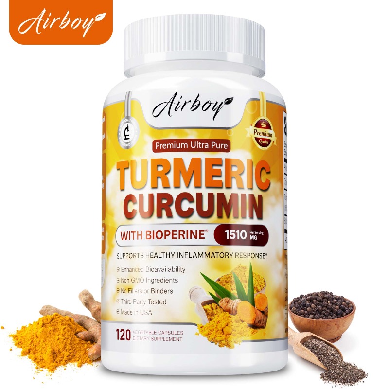 Turmeric Curcumin Capsule - Kurkuma Curcumine capsules - Bevordert de