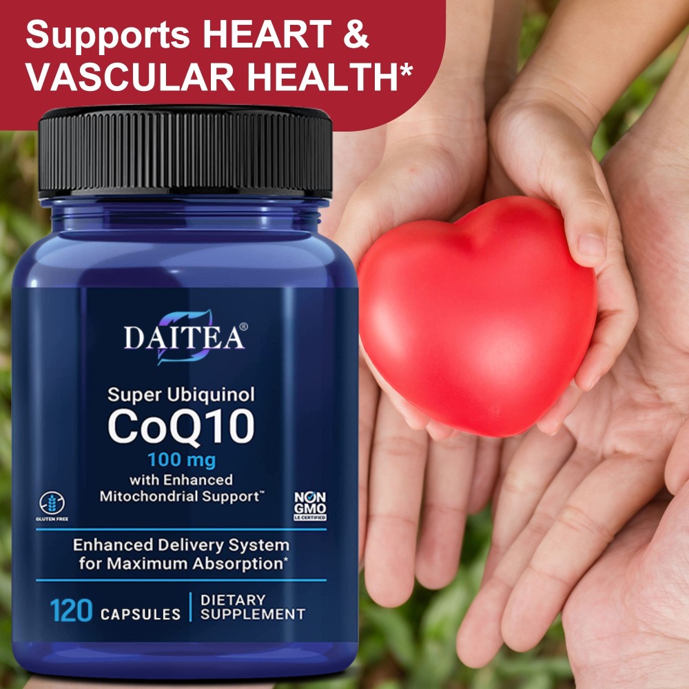 Coq10 Ubiquinol Softgel - Ubiquinol 100mg CoQ10, Hartgezondheid, 120 Softgels