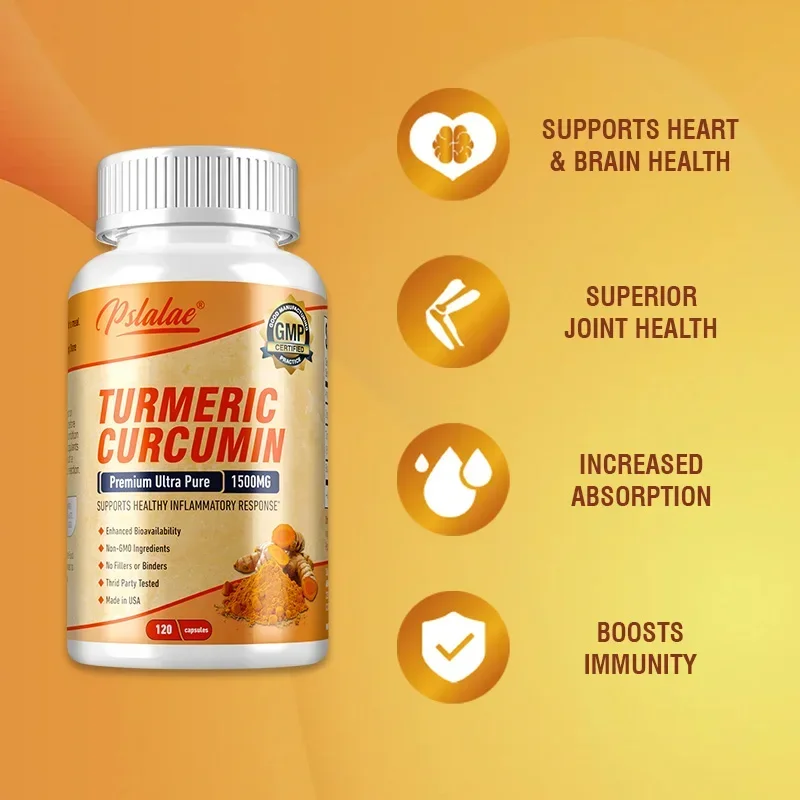 Turmeric Curcumin Capsule - Kurkuma Curcumine - Antioxidant, ondersteunt de