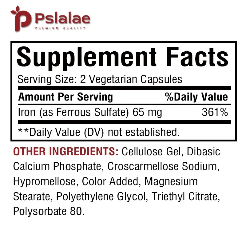Pslalae Iron Supplement 125Mg  - Zinc Supplement 50Mg recensie en prijs