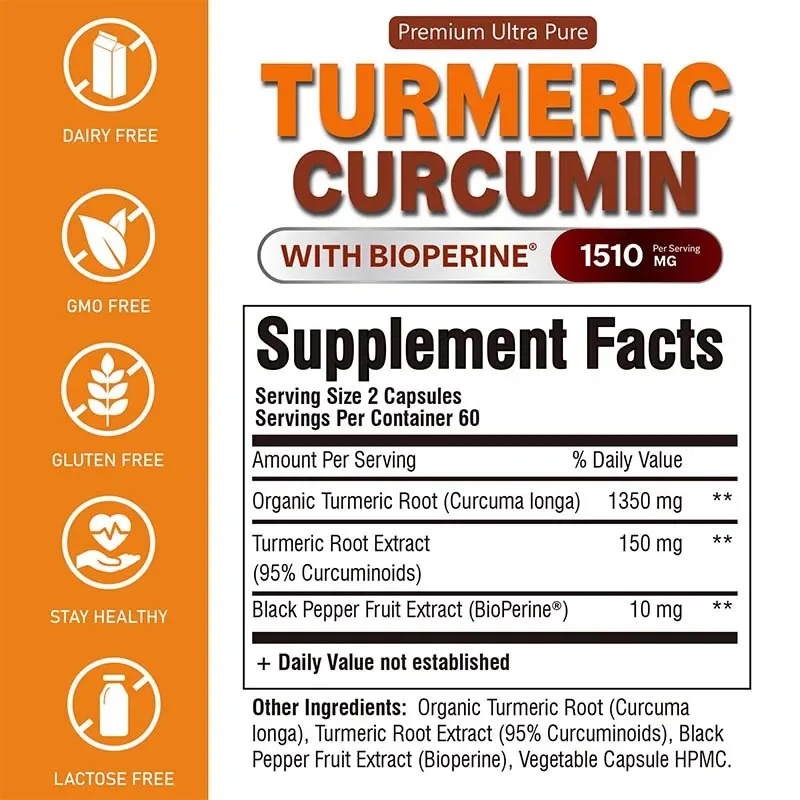 Kurkuma Curcumine capsules - B - Turmeric Curcumin Capsule recensie en prijs