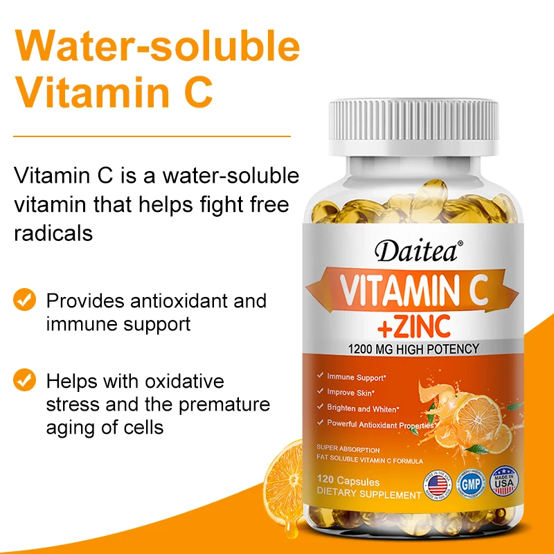 Daitea Vitamine C + Zink - 120 - Zinc Supplement 50Mg recensie en prijs