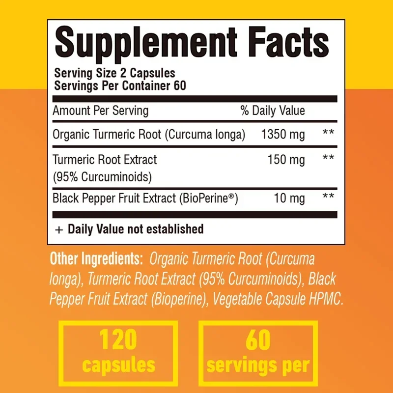 Kurkuma Curcumine - Antioxidan - Turmeric Curcumin Capsule recensie en prijs