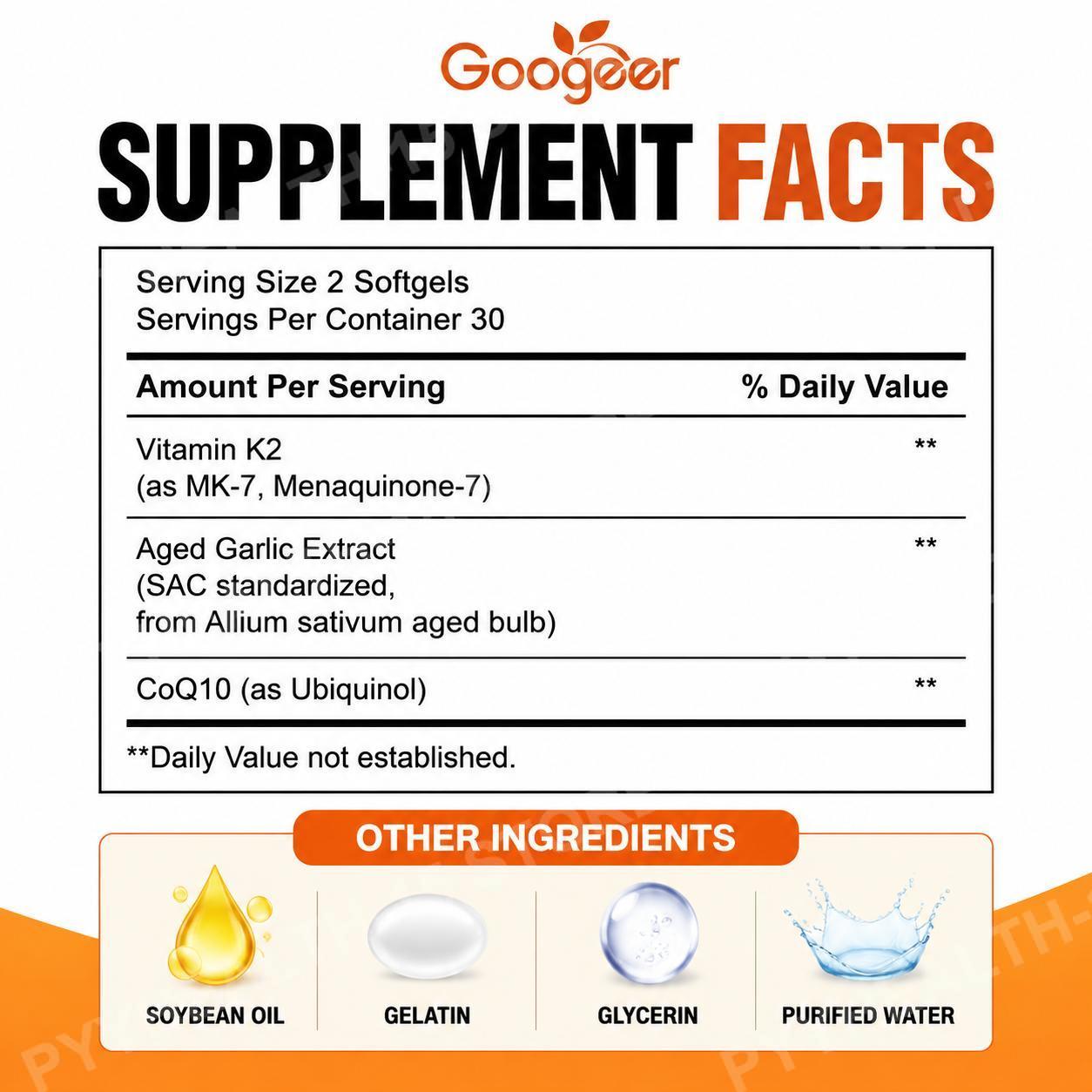 Googeer Aged Odorless Garlic S - Coq10 Ubiquinol Softgel recensie en prijs