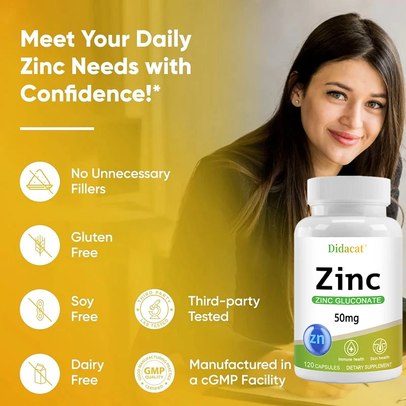 Zink 50 mg - met zinkgluconaat - Zinc Supplement 50Mg recensie en prijs